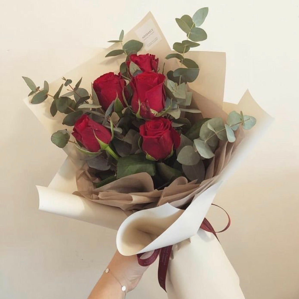 Ramo 5 rosas rojas