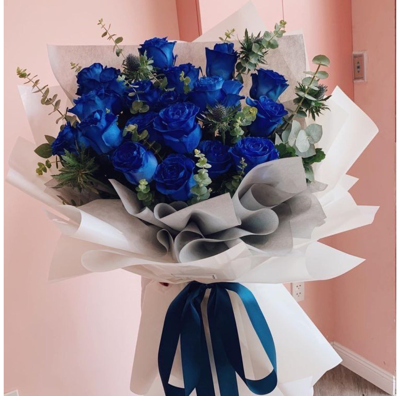 Ramo 12 rosas azules